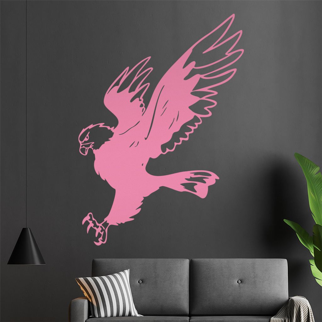 KIWISTAR Adler - Angriff Maus Hase Auge Wandtattoo in 6 Größen - Wandaufkleber Wall Sticker - Dekoration, Küche, Wohnzimmer, Schlafzimmer, Badez...