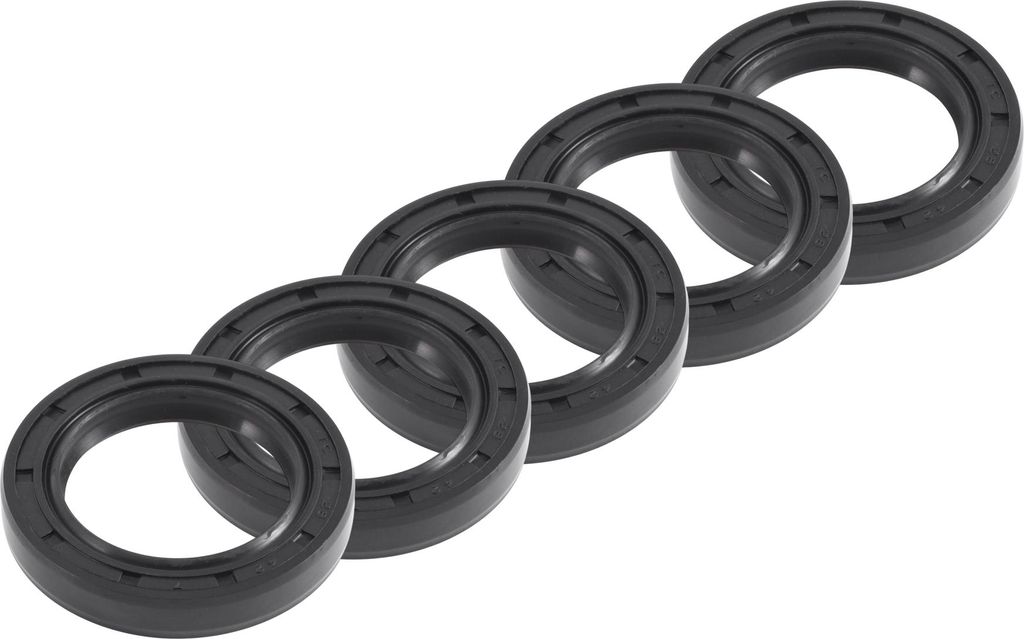 Universelle Öldichtung TC Doppellippe mit Stahlfeder Dichtungsring Rotierende Wellendichtung 28x42x7mm Hochdruck NBR Gummi Schwarz 5 Stück
