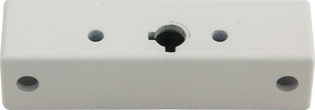 A white window lock mechanism is shown against a white background.