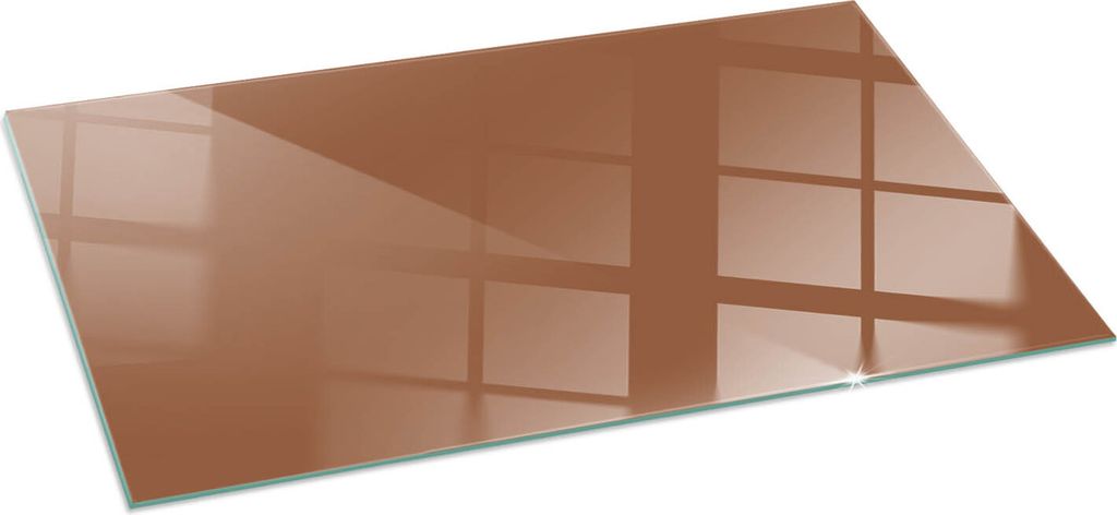 Farbe Braun – Glasbodenplatte für – Kaminofen – Kaminplatte Glas – Schutzglas – Funkenschutzplatte –Glasbodenplatte Feuerfeste – Hit...