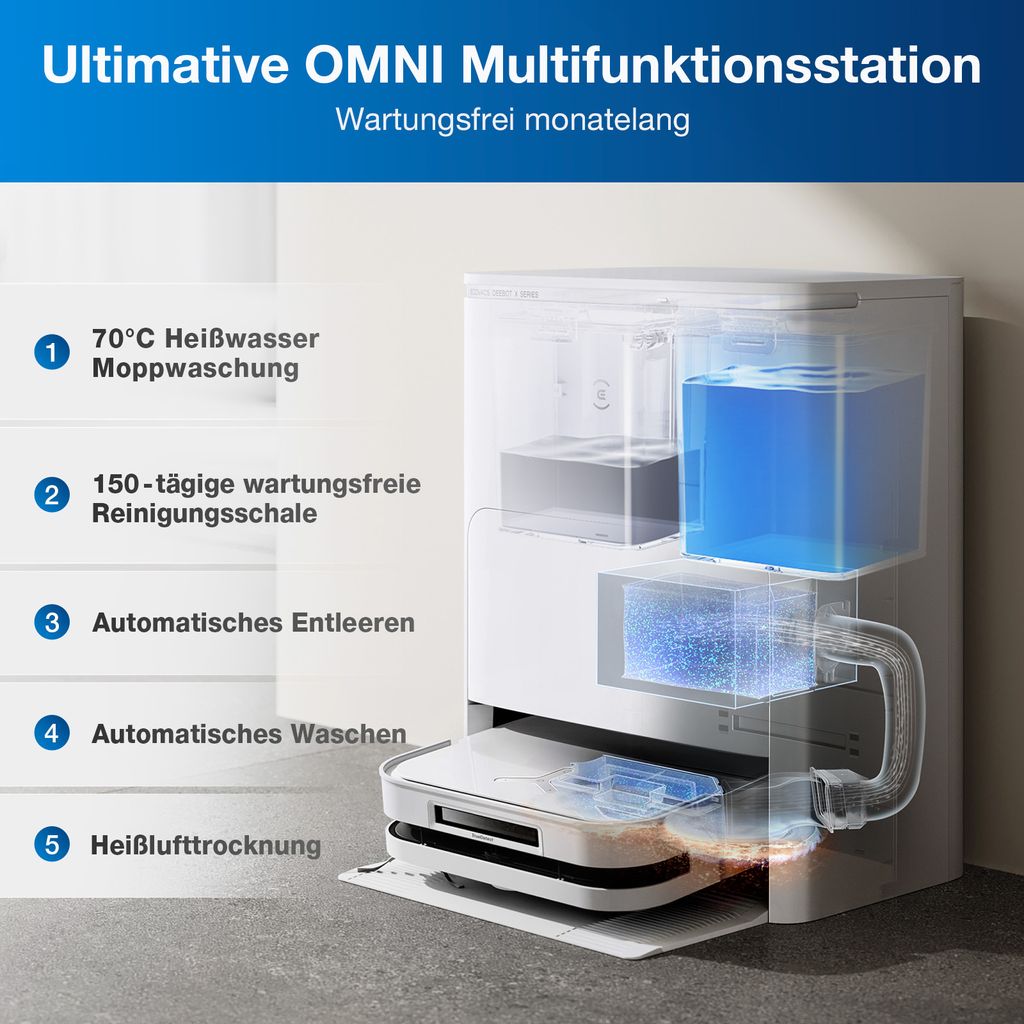 Ecovacs DEEBOT T50 MAX PRO OMNI BLACK Obrázok produktu 28