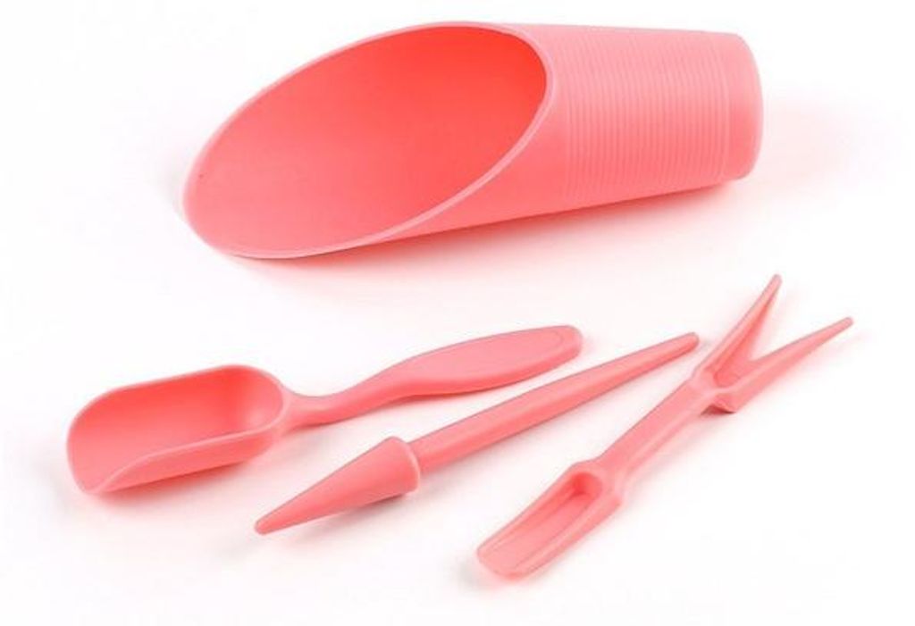 Flower Planting Tool Set Household Plant Cultivation und Care Werkzeuge Mini Garden Werkzeuge 4pcs Succulent Planting Kit (Pink)