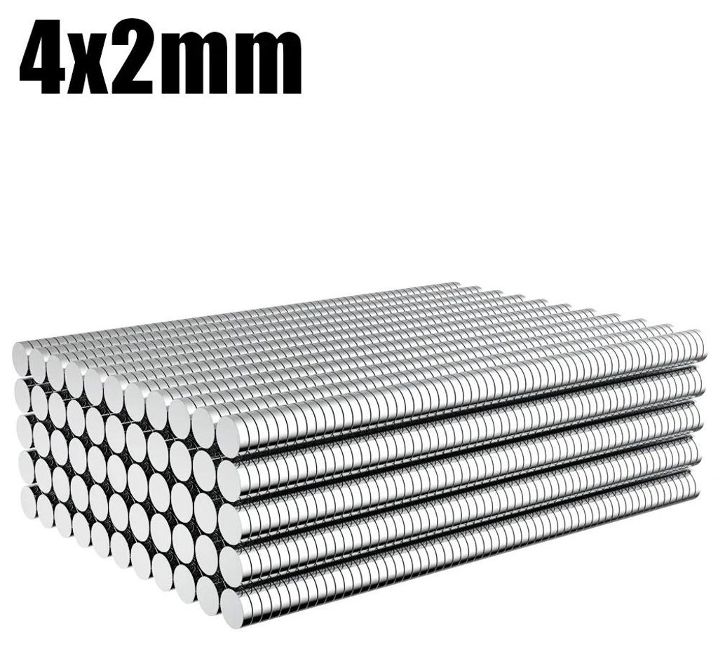 120 Stück Leistungsstarker Runder Magnet 4 X 2 Mm für Kühlschrank Büro