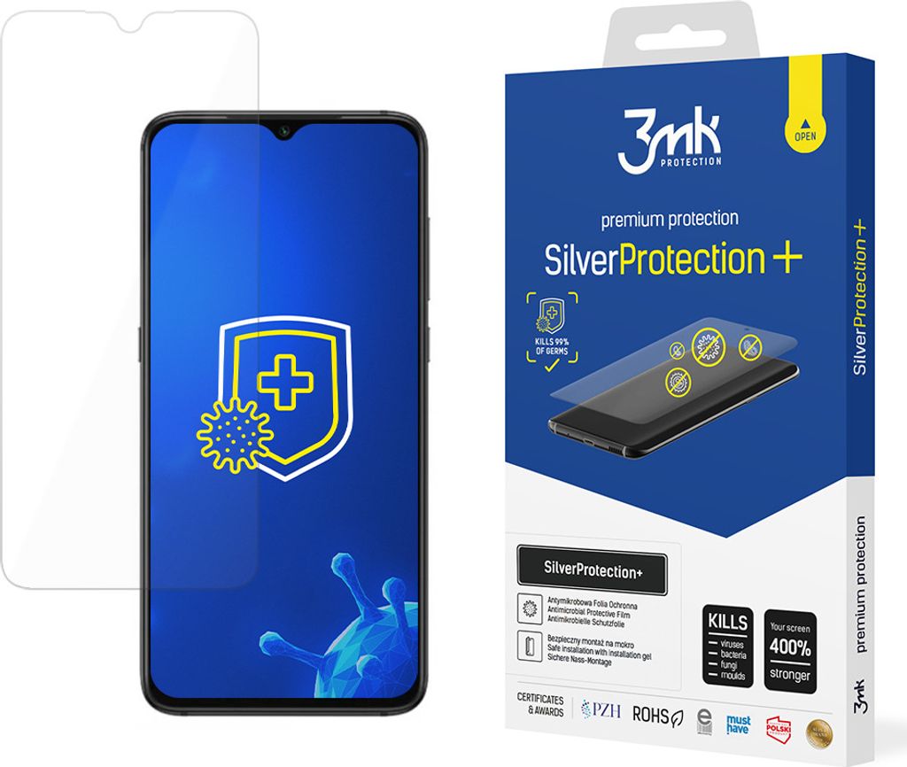 3mk Display Antimikrobielle Schutzfolie SilverProtection+ für Xiaomi Redmi 9C 0,21mm Self-Heal