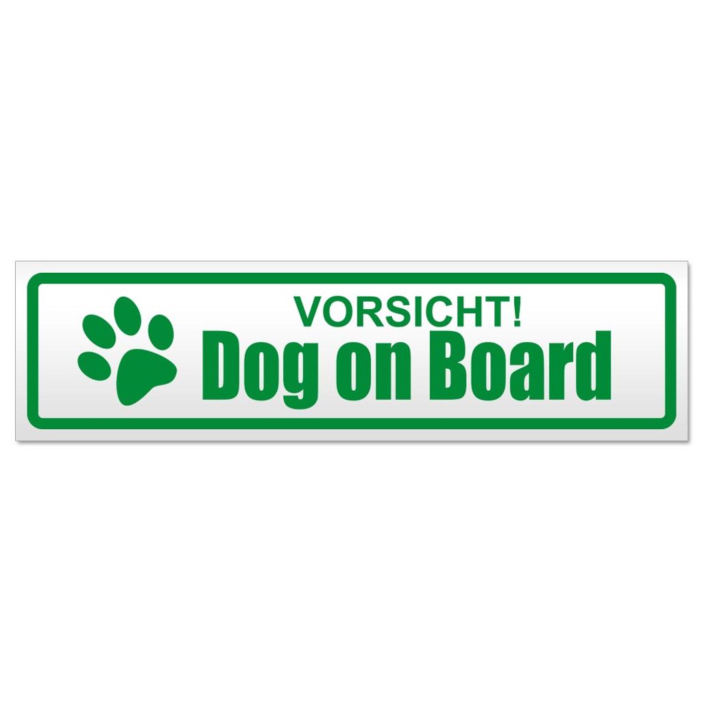 Vorsicht! Dog on Board Magnetschild Schild magnetisch