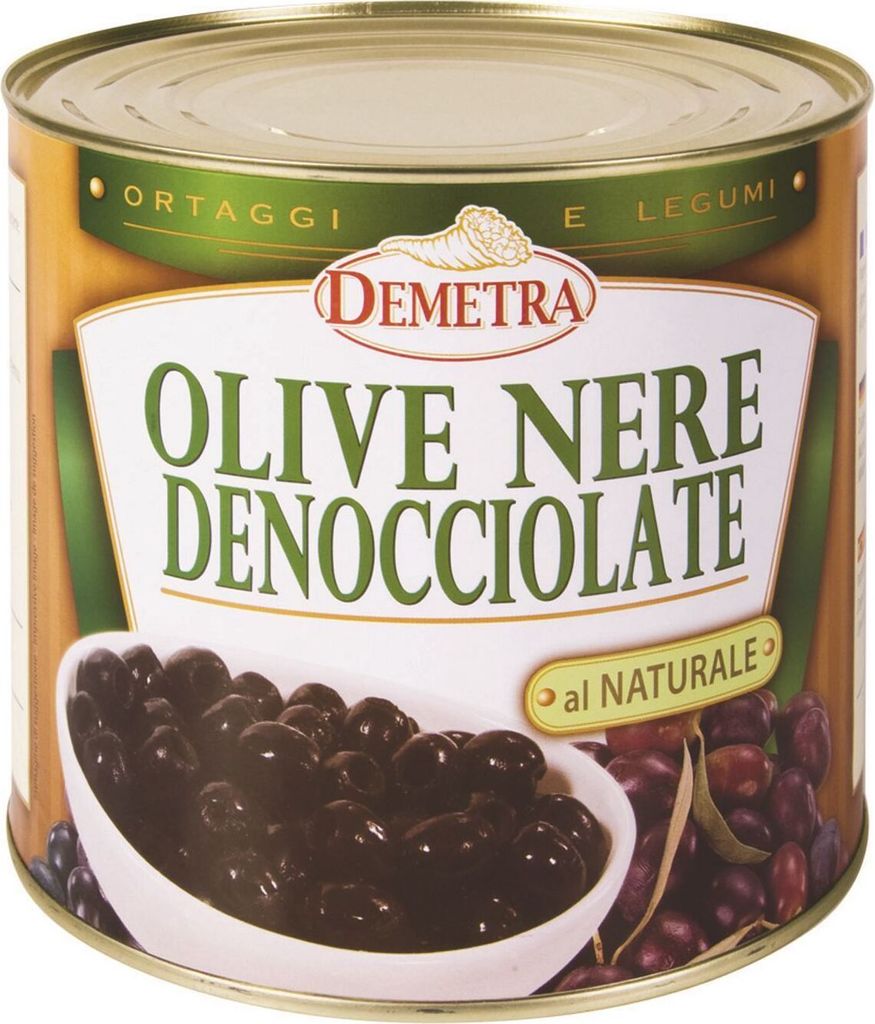 Schwarze Oliven entkernt 2,5 kg - Demetra Produktbild 