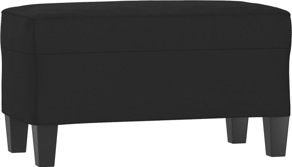 Sitzbank Schwarz 70x35x41 cm Mikrofasergewebe