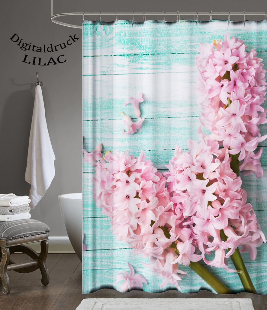 Digitaldruck Qualität Textil Duschvorhang Wannenvorhang Produktbild 