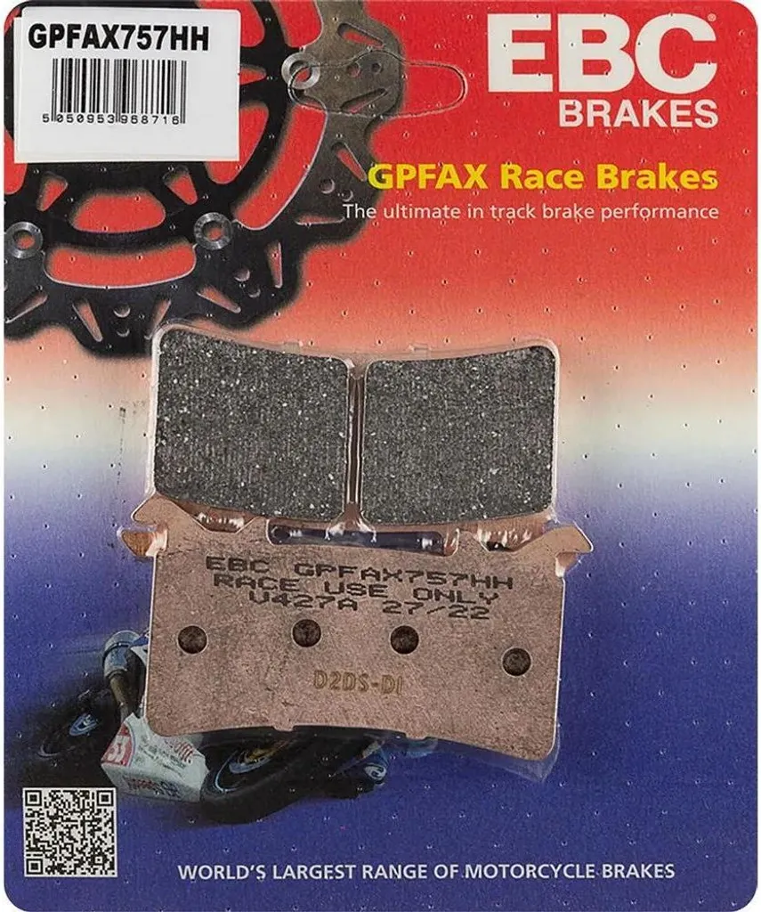 Plaquettes EBC GPFAX757HH contre le fading : freinage racing constant