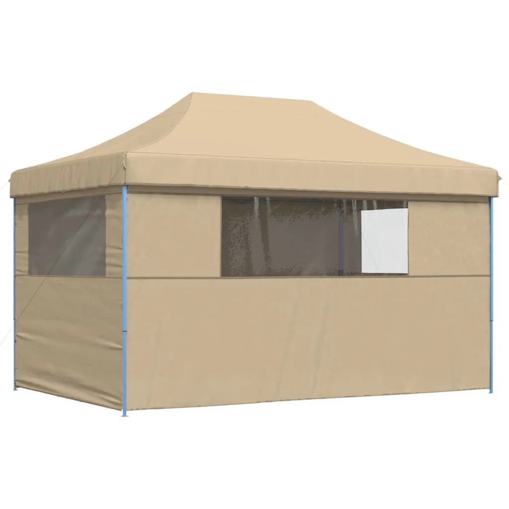 Tonnelle de jardin pliante imperméable beige pour réception