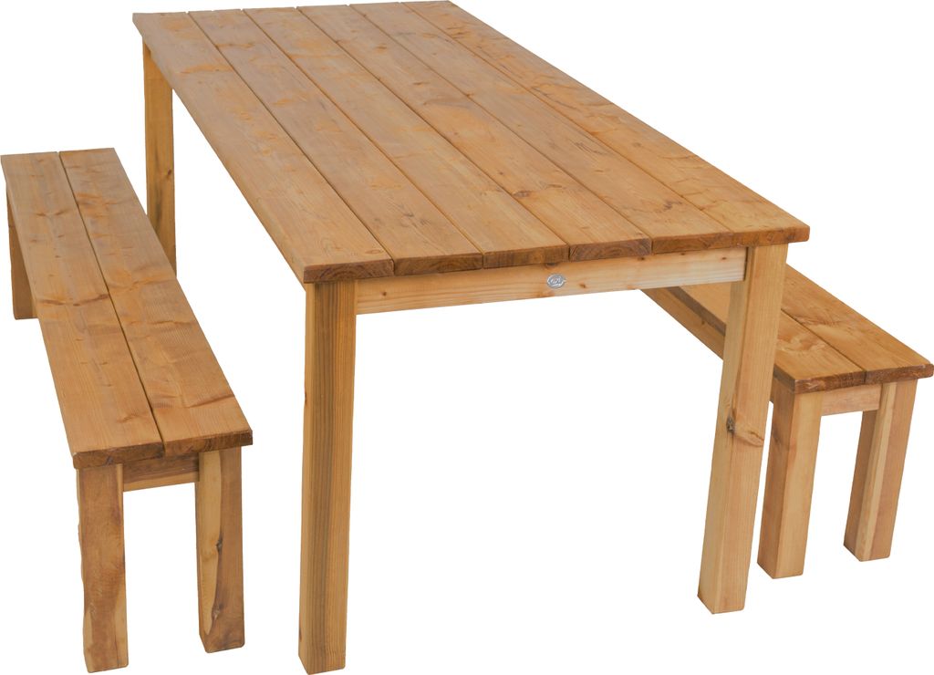 AXI Louise Picknicktisch aus Holz in Braun für 6 Personen | Picknick Tisch / Picnic Table / Picknickbank für Erwachsene | Set für den Garten | 2...