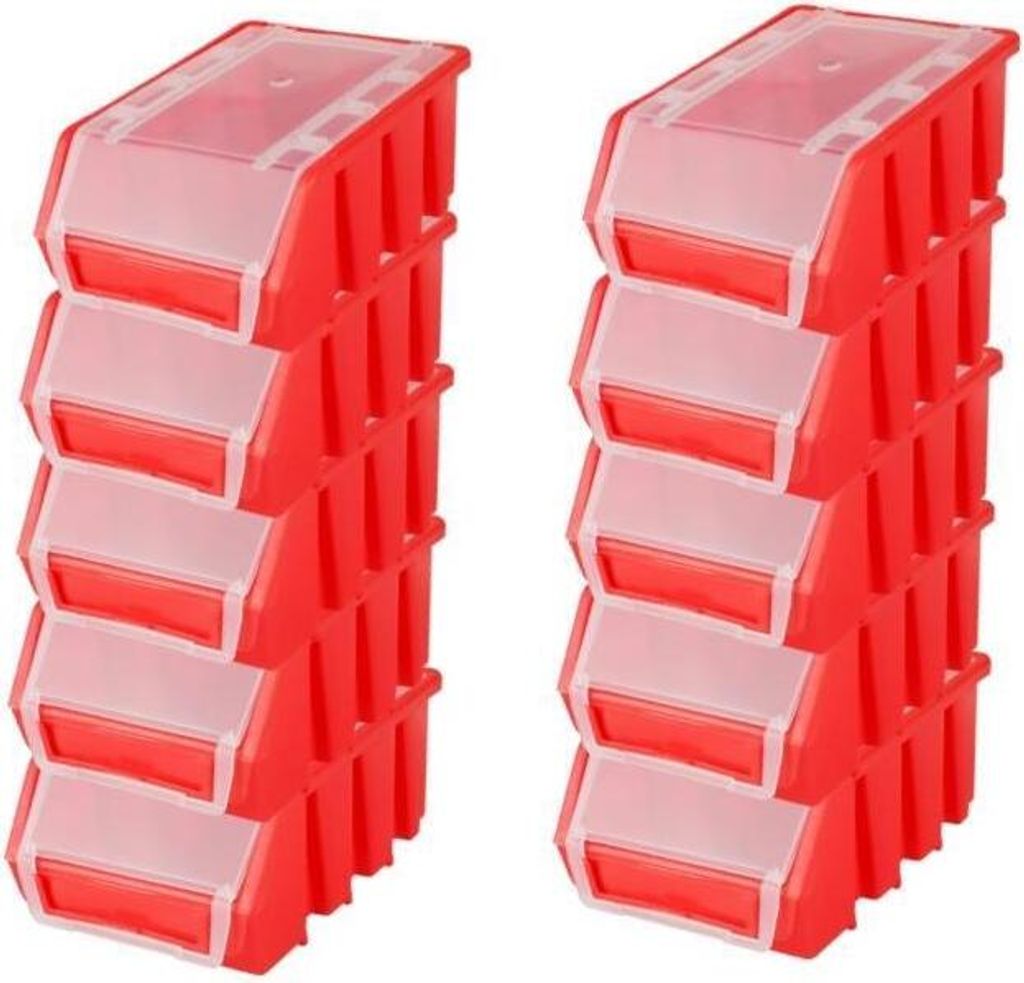 SuperSparSet 10x Sichtlagerbox 2 mit Deckel | HxBxT Produktbild 