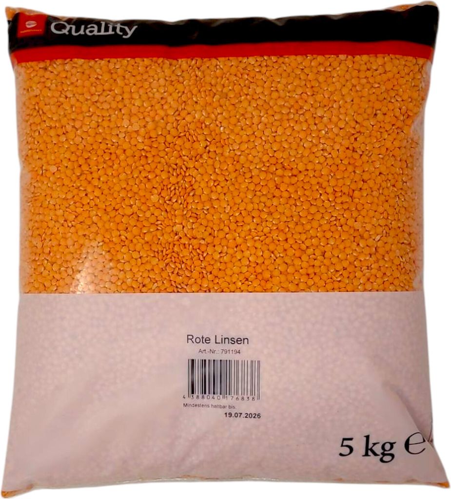 TGQ Rote Linsen 5kg Vorrat Gastro Hülsenfrüchte Produktbild 