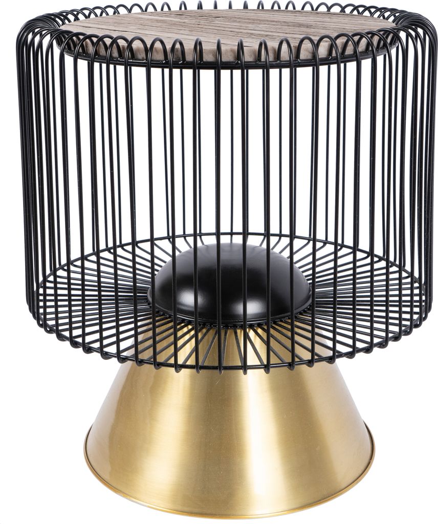 Beistelltisch Natassia 100 Braun / Schwarz / Gold