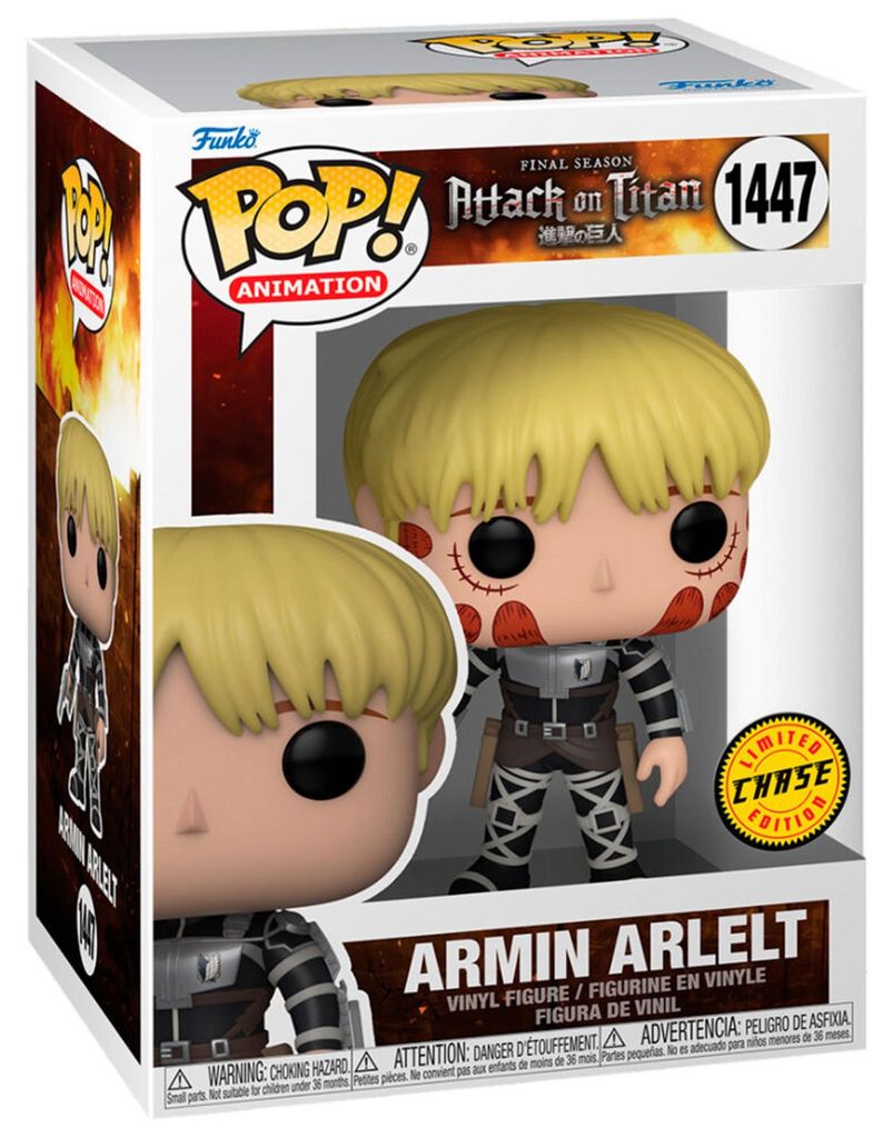 Statuetta Funko POP Attack on Titan 1447 Armin Arlelt chase Immagine del prodotto 