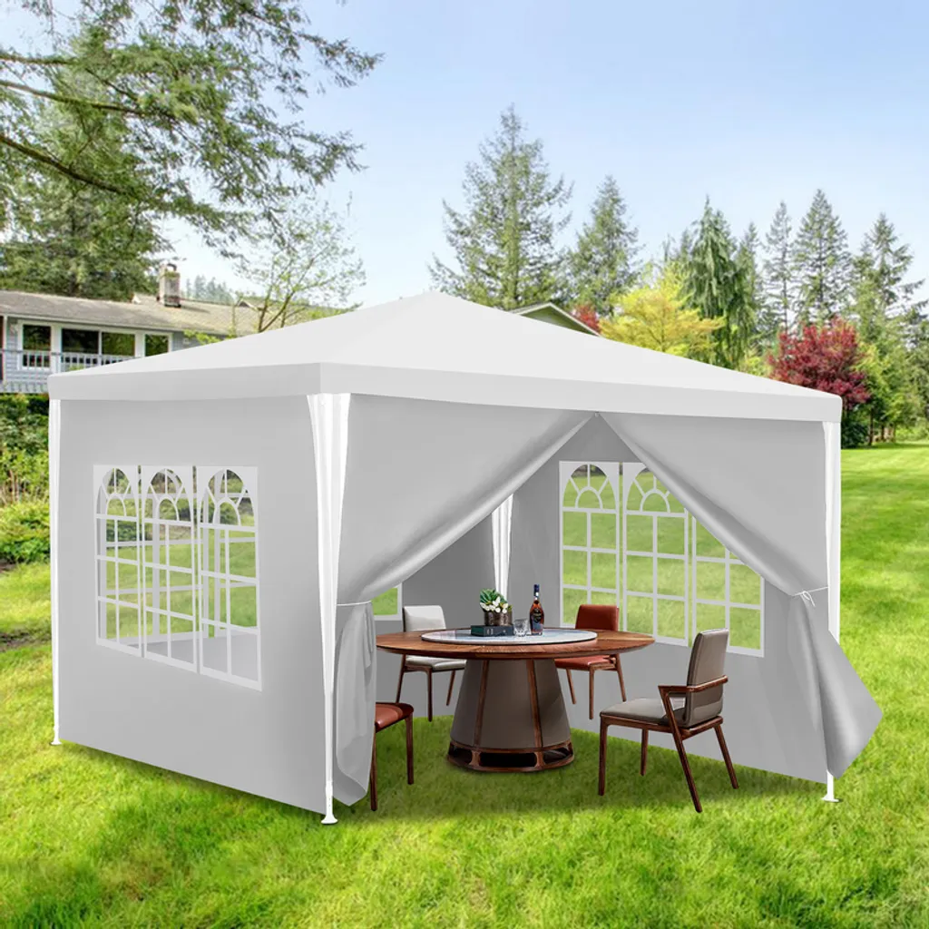 Padiglione Tecnico 3x3m Impermeabile Bianco - Struttura per Feste e Campeggio