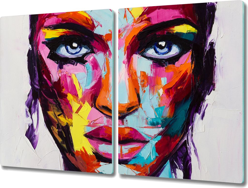 Coloray Schneidebrett Herdabdeckplatte 2x40x52 cm Kochplattenabdeckung Küchenbrett Hackbrett - Frauen