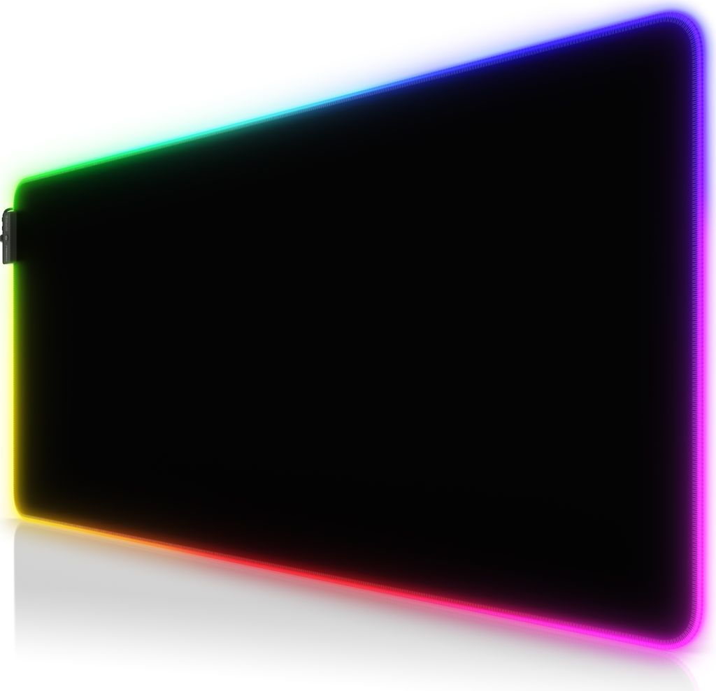 Titanwolf RGB Gaming Mauspad, Mousepad 900 x 400 mm, verbessert Präzision & Geschwindigkeit, schwarz