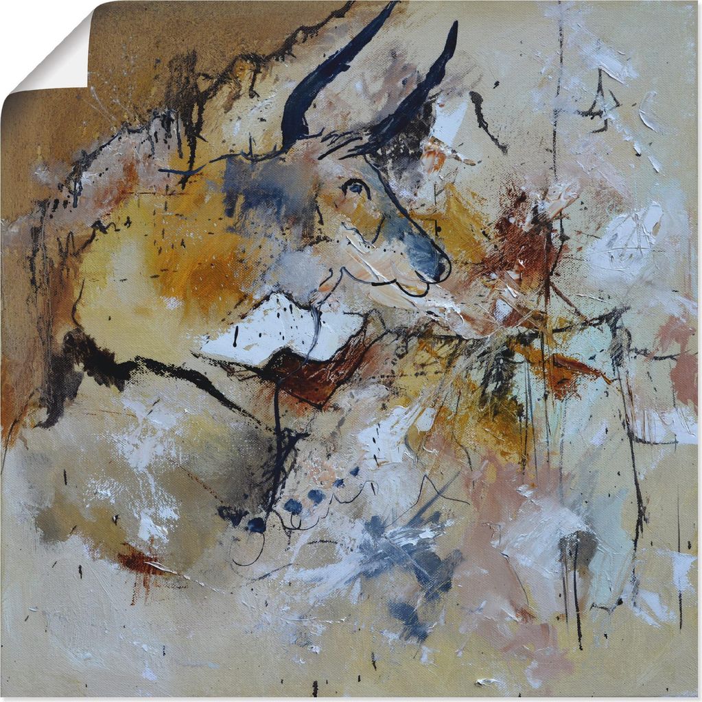 ARTland Poster Abstrakt Stier Größe: 30x30 cm