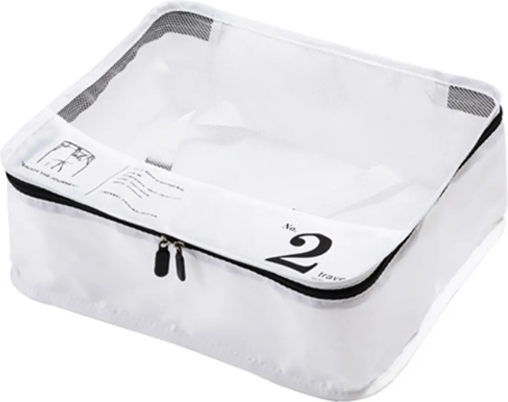 Borsa Organizer Bagagli M 34x28x12cm Bianco | Cubo Viaggio Business