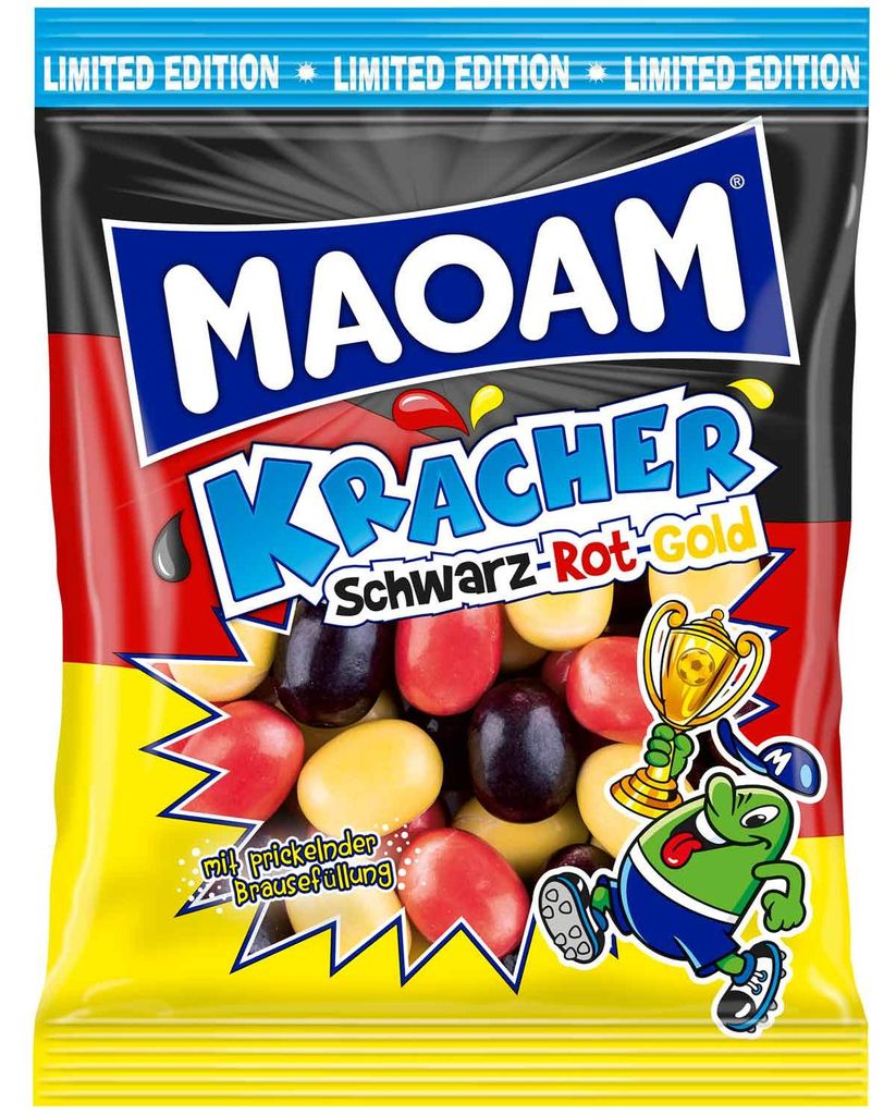 Maoam Kracher Schwarz-Rot-Gold 200g Produktbild 