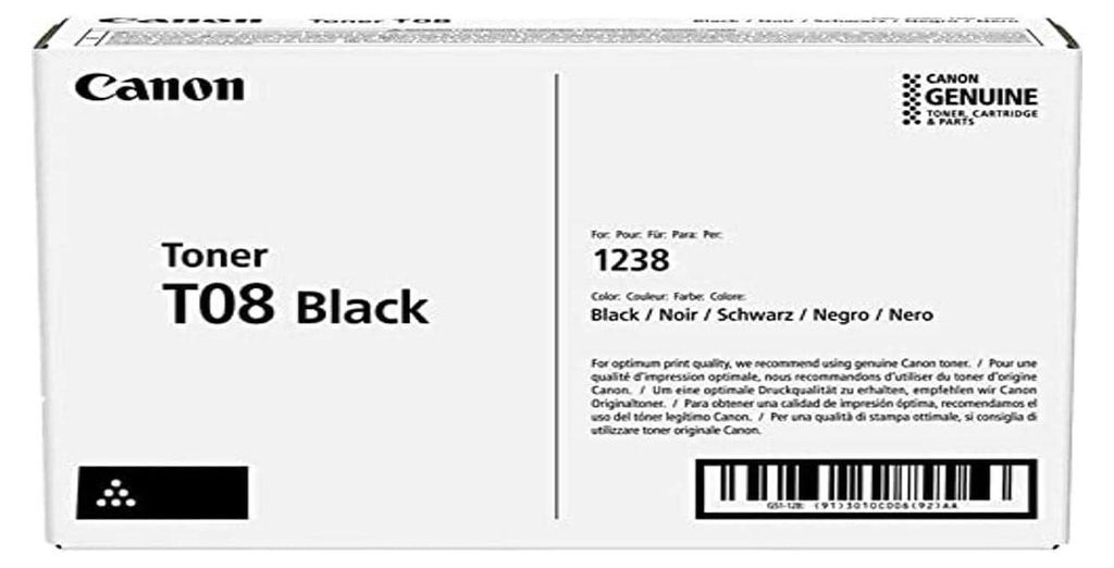 Canon T08 - Schwarz - original - Tonerpatrone - fr i-SENSYS Zdjęcie produktu 