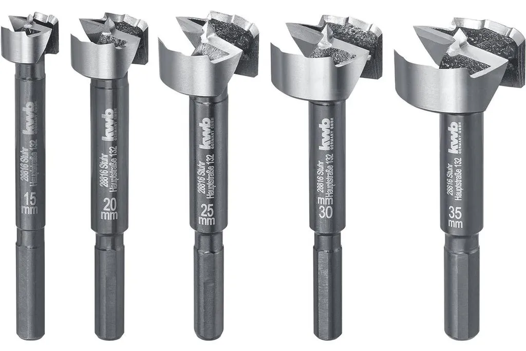 Mèches à bois kwb Speed DIN 7483 G avec tige 8 mm pour perçage propre