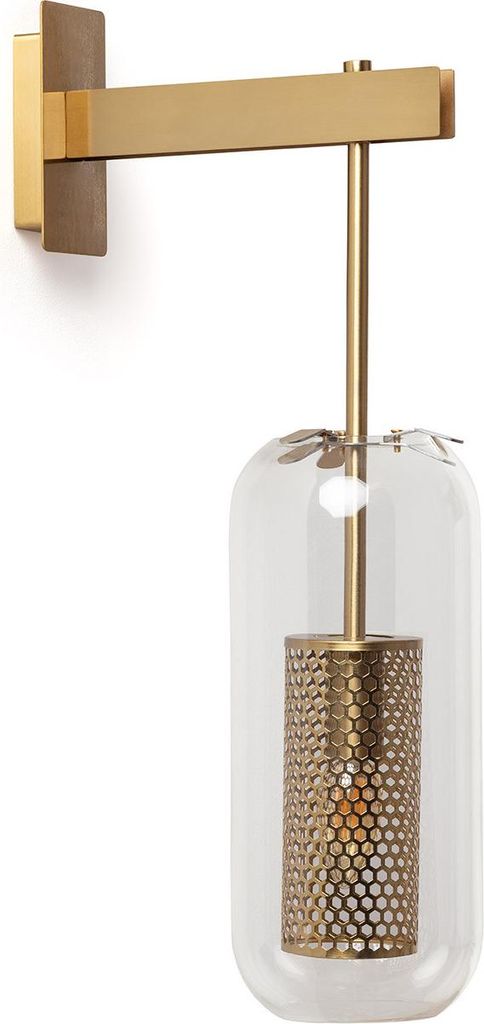Wandleuchte Metall und Glas Julieta Gold