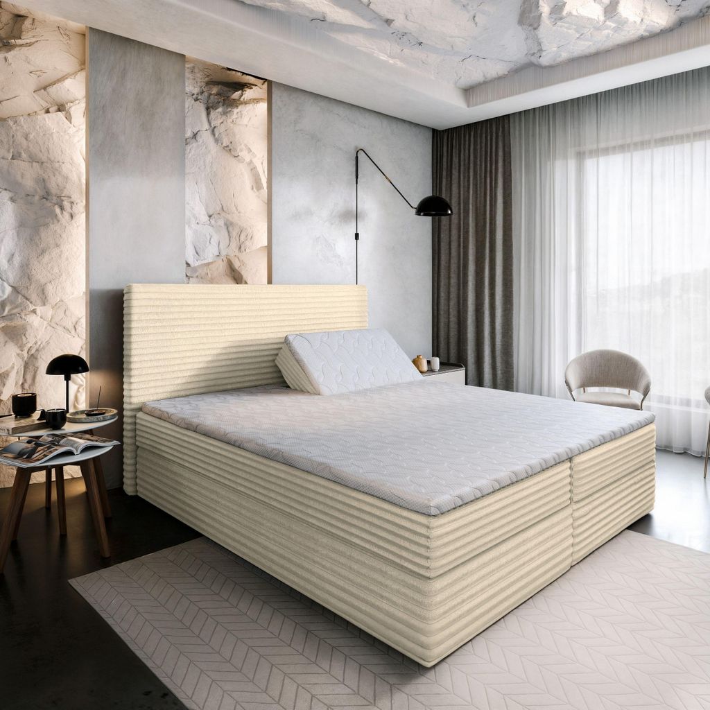 Masseno Boxspringbett MILARA 160x200 cm Komplett-Set mit Produktbild 