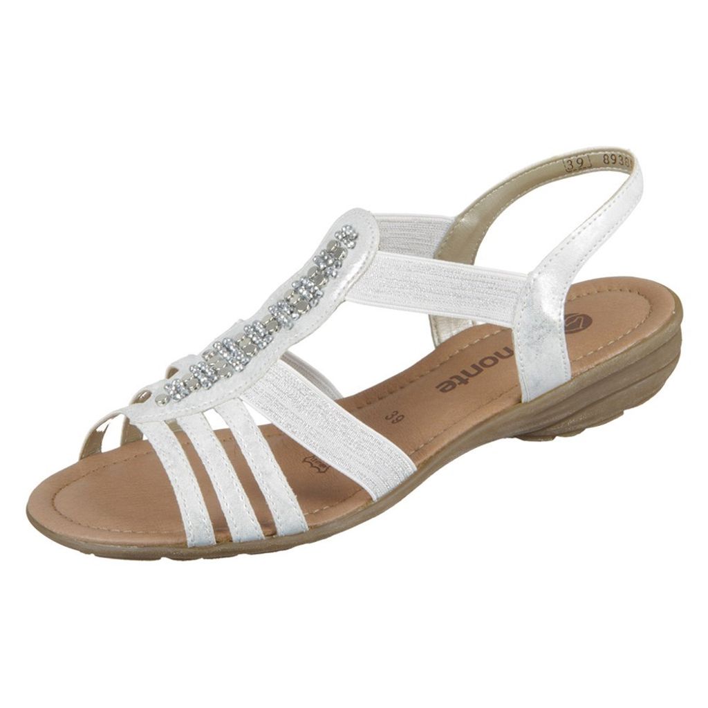 Remonte Riemchensandalen - Altweiß / Metallic Kunstleder Größe: 39 Normal