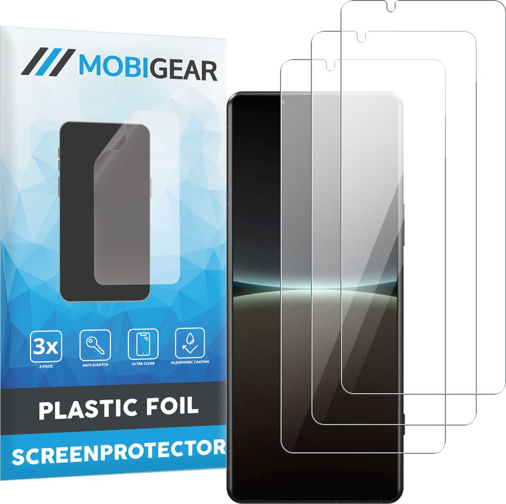 Mobigear Sony Xperia 5 IV Displayschutz Schutzfolie - Hüllenfreundlich (3er Pack)
