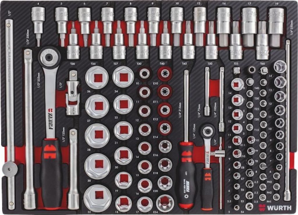 Würth SYSTEM-SORTIMENT 8.4.1 STECKSCHLÜSSEL 1/4 + 1/2 ZOLL Produktbild 