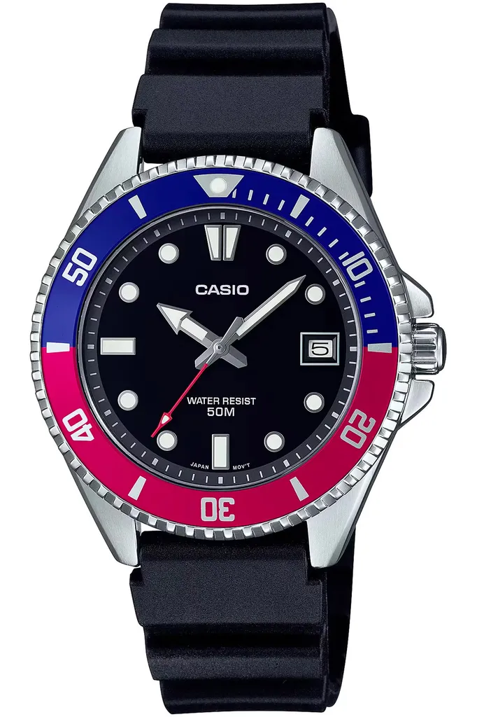 Casio MDV-10-1A2VEF Classic: Orologio da Uomo Stile Diver Pepsi