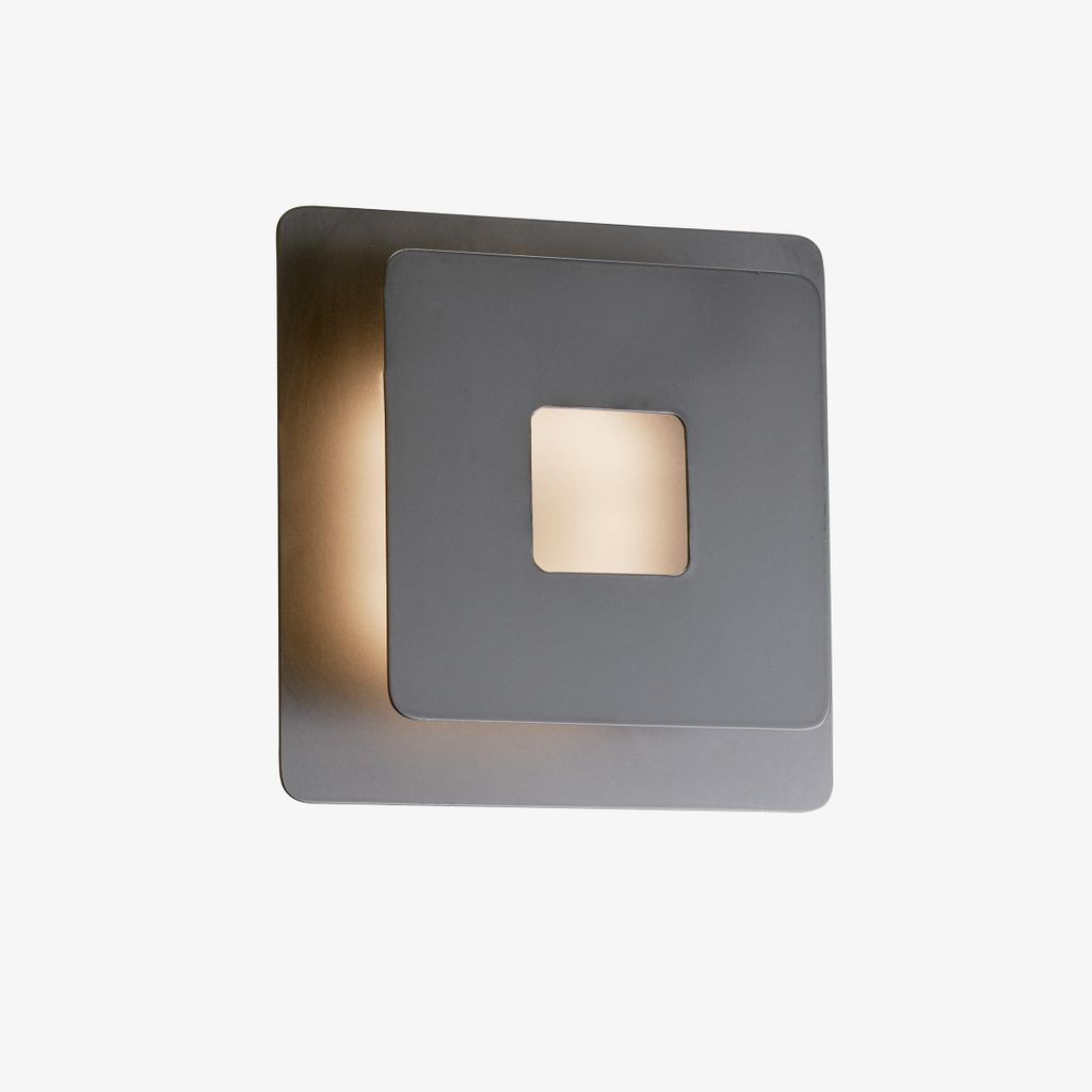 LED nástenné svietidlo - 18 x 18 cm - čierna - biela - kov Obrázok produktu 