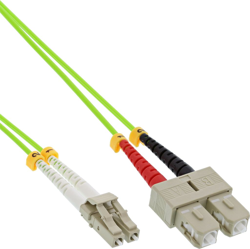 InLine LWL Duplex Kabel, LC/SC, 50/125μm, OM5, 10m