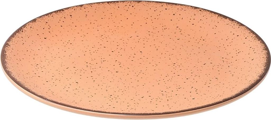 ESTIA | Dessertteller - Teller - orange 21cm - aus Porzellan - Essteller - Flachteller - Kuchenteller
