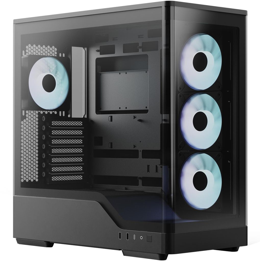 Aerocool P500A-BK-v1 , Tower-Gehäuse, (Tempered Glass x 2) Produktbild 