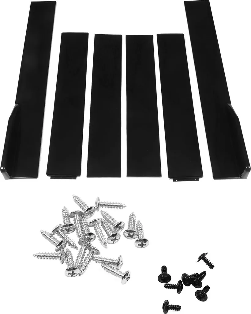 6pcs Jupes Latérales Universelles en ABS Noir pour Bas de Caisse Auto