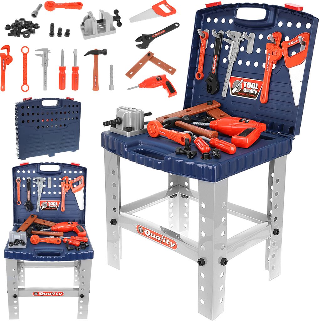 Werkbank Spielset mit Klapp-Design Kunstoff Werkbank für Produktbild 