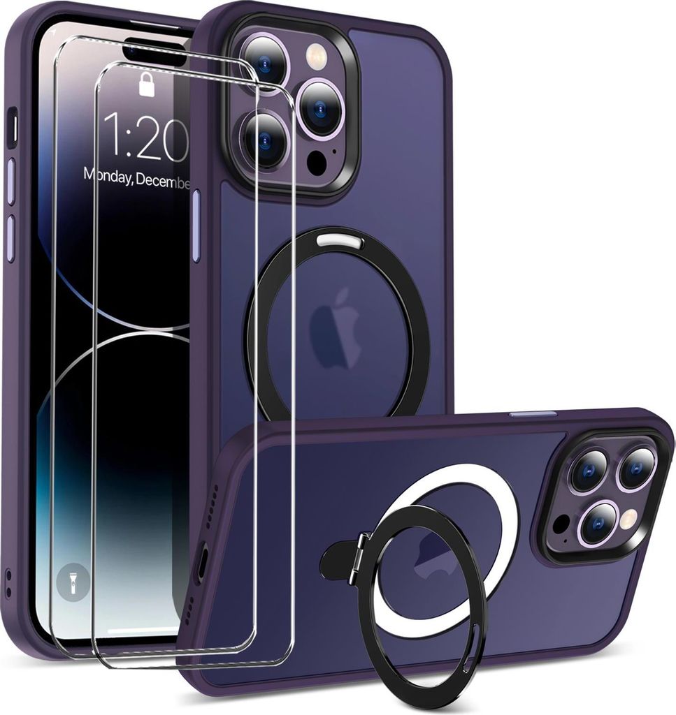 2in1 Schutz Cover Set für das Apple iPhone 16 Plus besteht aus 2x 9H Glas Folie Display Schutzfolie und 1x Silikon Case Schutzhülle - Hülle in V...