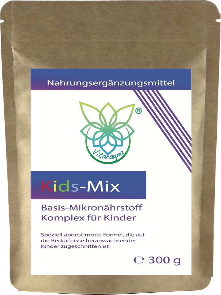 VITARAGNA KIDS-Mix: Vitamin C & Magnesium & Zink uvm. für Kinder als Pulver – Natürliches Nahrungsergänzungsmittel für Kinder mit Ballaststof...