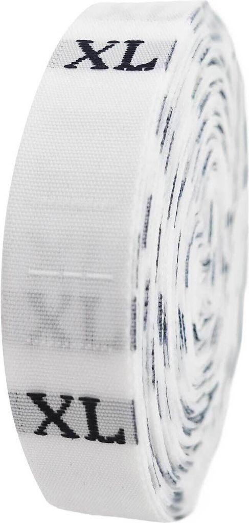 300 Größen-Etiketten Kleidergrößen Textiletiketten Labels 40x10mm Variantenwahl