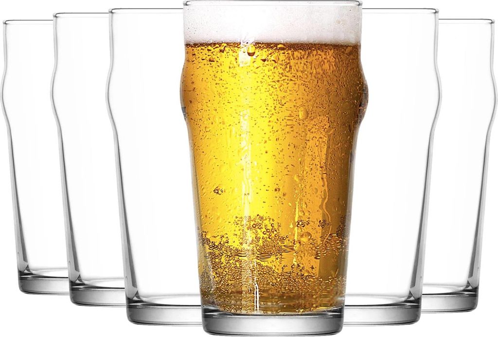 LAV Noniq Pint-Biergläser – 570 ml – transparent – ​​6 Produktbild 