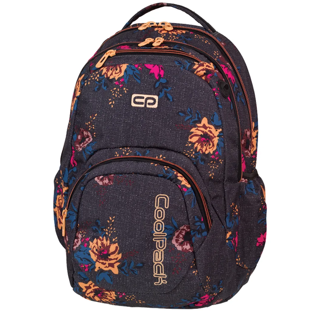 Zaino Scuola CoolPack Smash Grey Denim Flowers | Acquista Online 26L