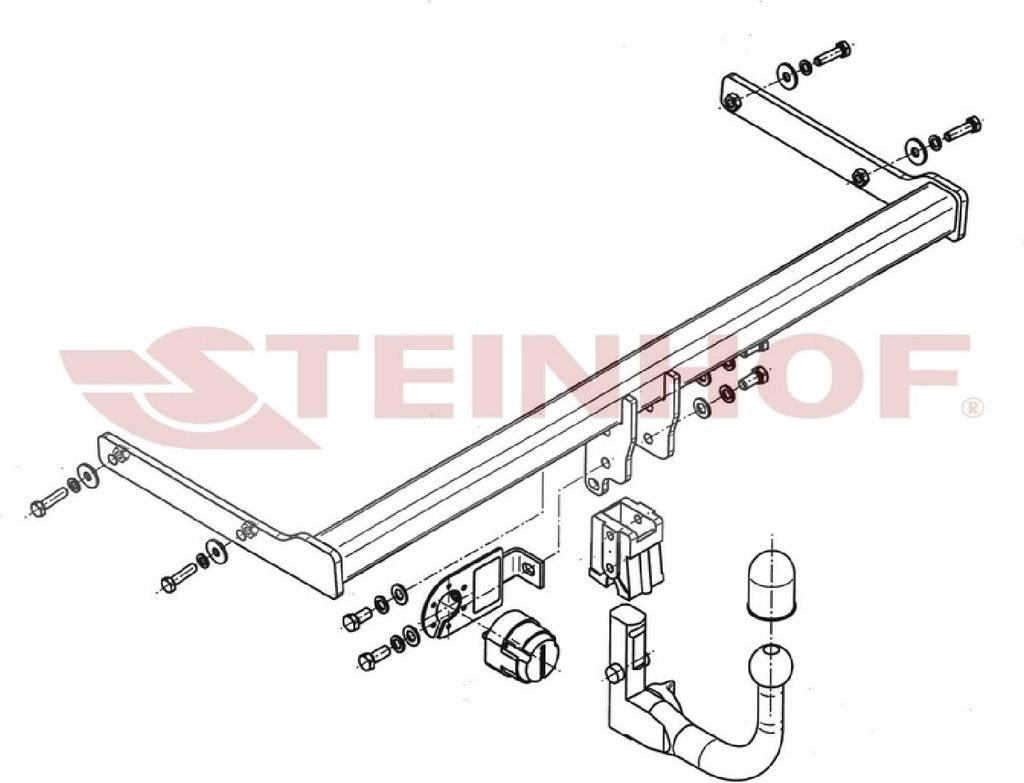 Z547895 Anhängerkupplung passend für SKODA Rapid 06/2015-2019 abnehmbar