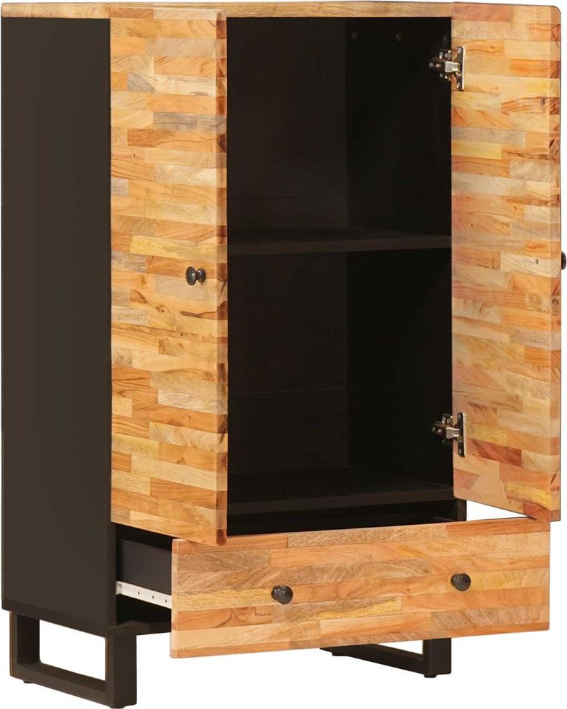 vidaXL Aufbewahrung Highboard Braun 60 x 33 x 100 cm Massivholz Mango
