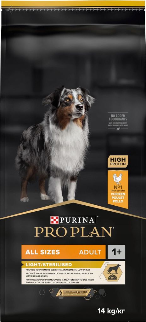 PURINA Pro Plan Light Sterilised All Sizes Adult - trockenfutter für Hunde - 14kg