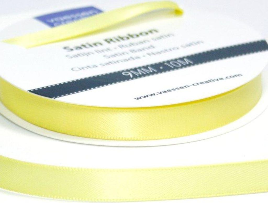 Vaessen Creative | Satinband 9mmx10m Pastell Gelb