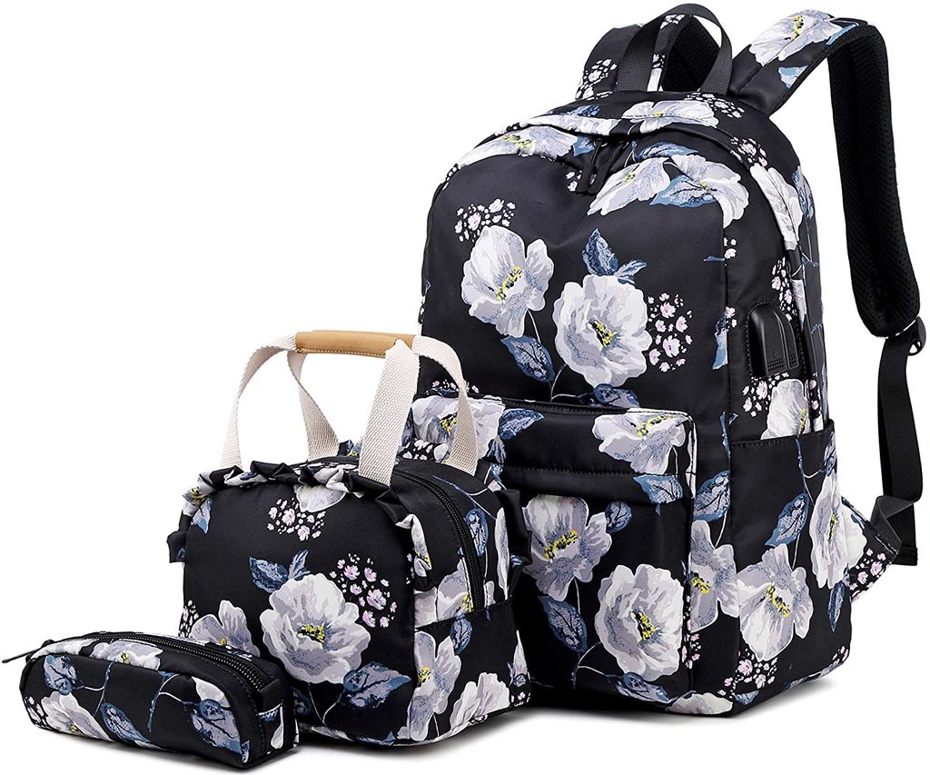 Damen Mädchen Schulrucksack Canvas Backpack Rucksack Reise Schulranzen Tasche 