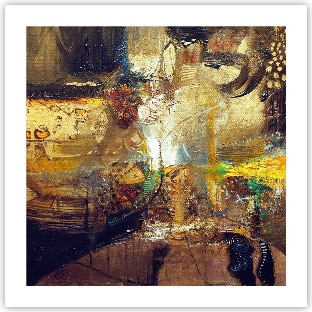 Poster - Poster ohne Rahmen - Abstraktion modern - 50x50 cm - Wand Bild - Wanddeko - Wandbilder - Kunstposter - Wandposter - Bilder - Kunstdruck - ...